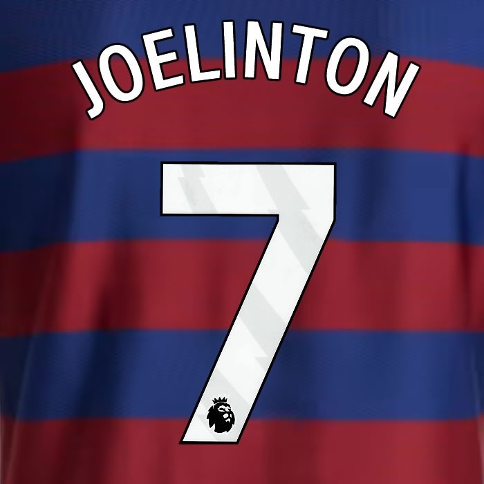 2024 2025 NEWCASTLE JOELINTON 7 OFFICIAL WHITE AWAY PLAYER SIZE NAME SET