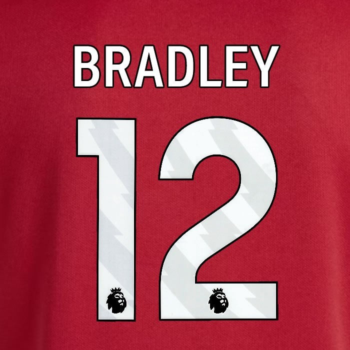 2025 2026 OFFICIAL LIVERPOOL BRADLEY 12 WHITE HOME PLAYER SIZE NAMESET