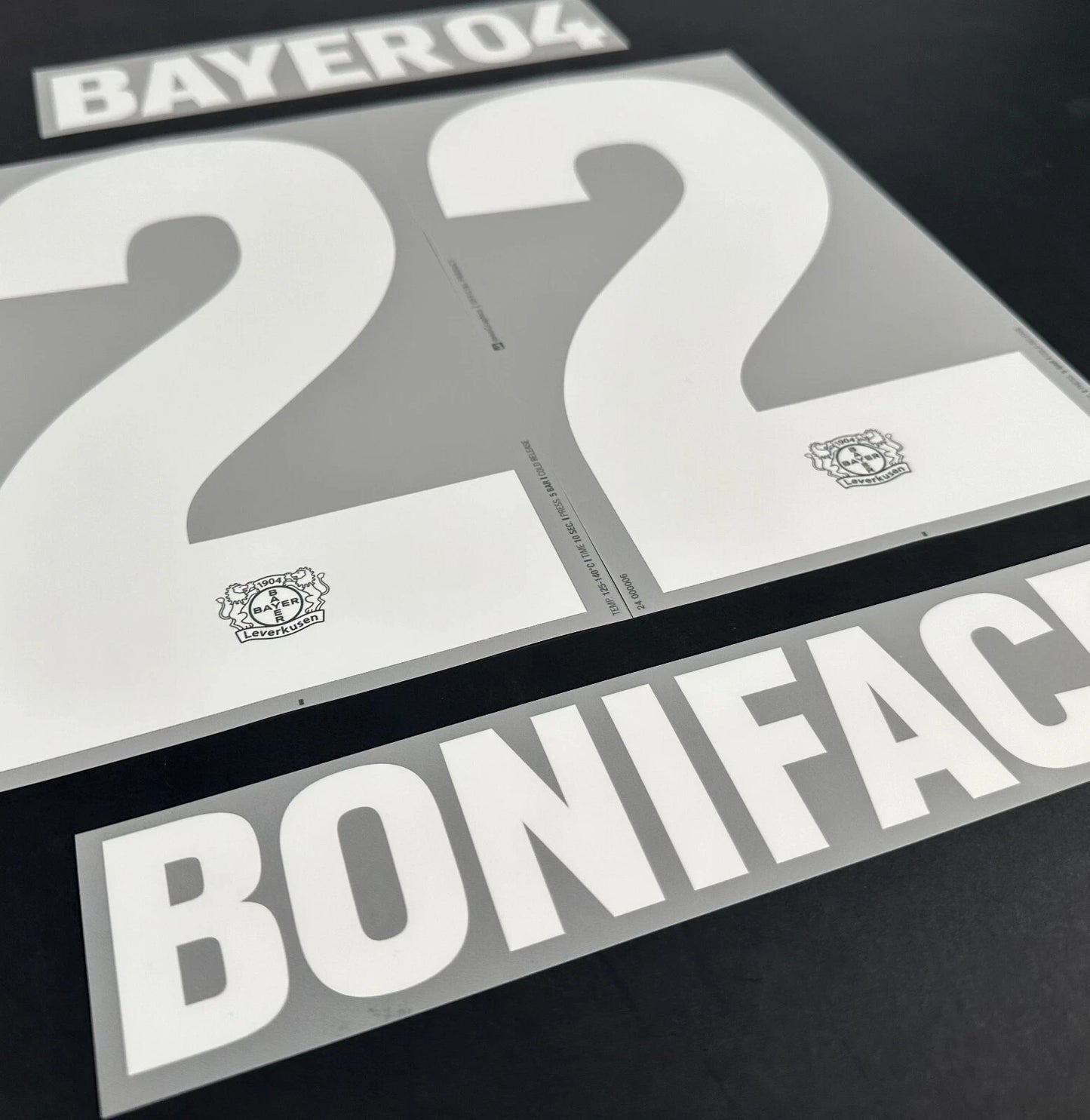 23 / 24 DekoGraphics BAYER LEVERKUSEN BONIFACE 22 3RD THIRD PLAYER SIZE NAME SET