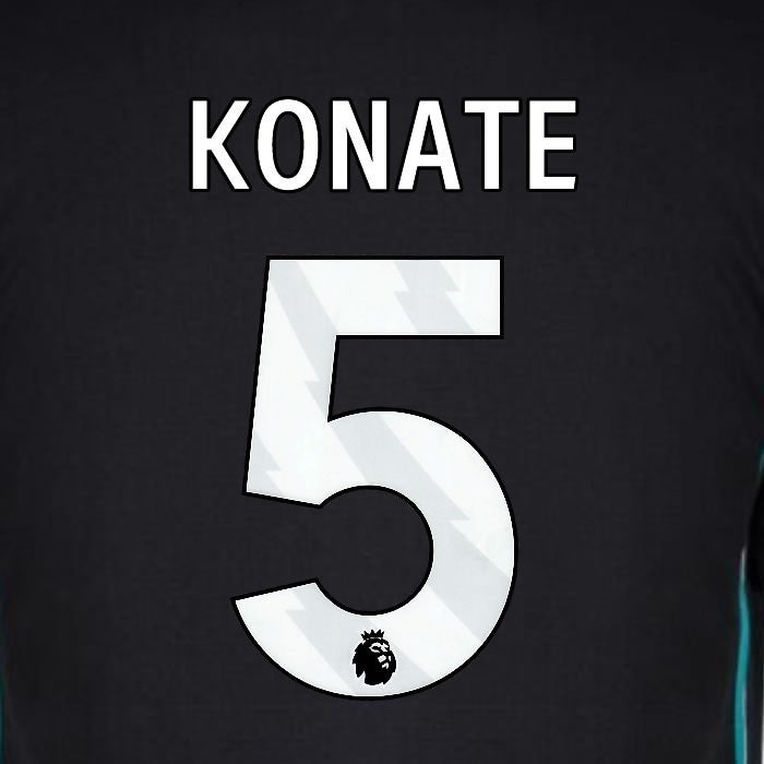 2024 2025 OFFICIAL LIVERPOOL KONATE 5 WHITE AWAY PLAYER SIZE NAMESET