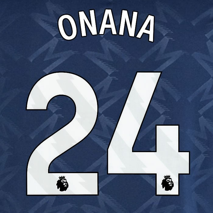 2024 2025 MANCHESTER UNITED ONANA 24 AWAY WHITE PLAYER SIZE NAMESET