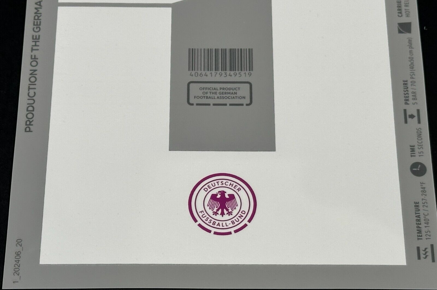 GERMANY 2023-2024 OFFICIAL NAME & NUMBERING KROOS 8 AWAY PLAYER SIZE NAMESET