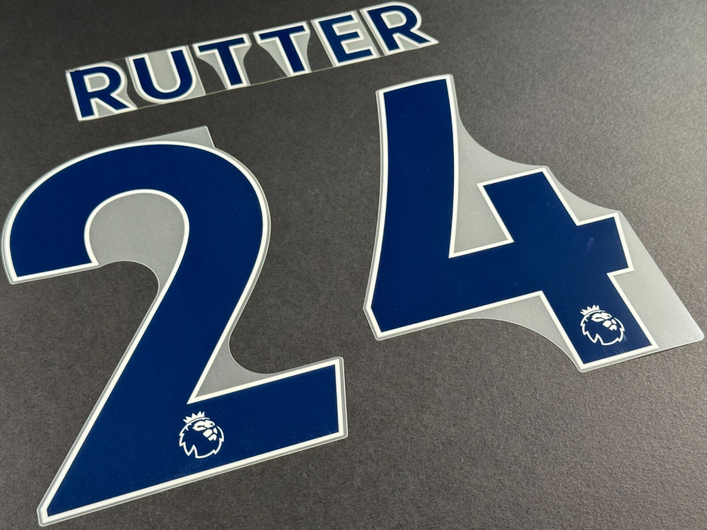 LEEDS UNITED 2022 2023 RUTTER 24 OFFICIAL AVERY BLUE PLAYER SIZE NAME SET