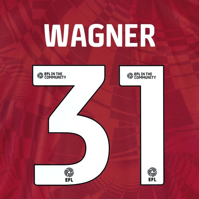 25 26 BIRMINGHAM CITY WAGNER 31 OFFICIAL WHITE 3RD NAME SET 230MM