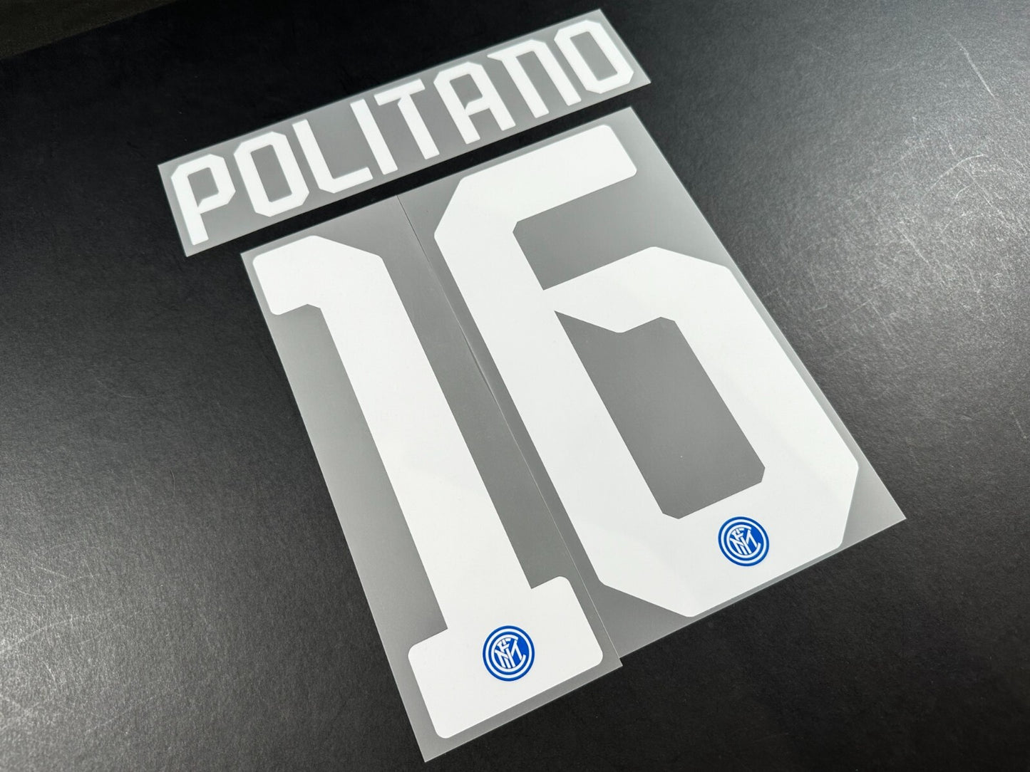 INTER MILAN 2019 2020 POLITANO 16 OFFICIAL HOME WHITE PLAYER SIZE NAMESET