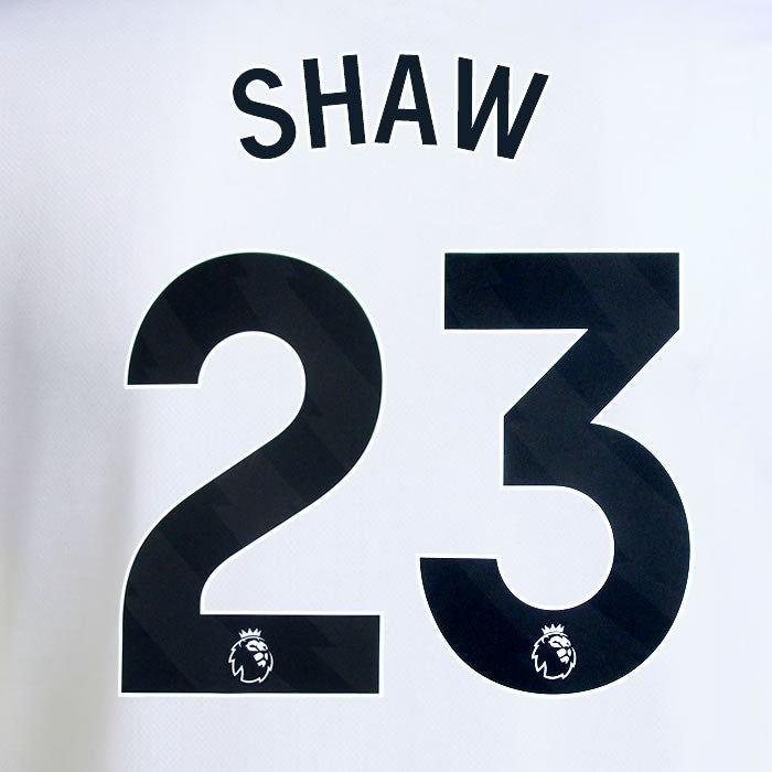 2025 2026 MANCHESTER UNITED SHAW 23 AWAY BLACK PLAYER SIZE NAMESET