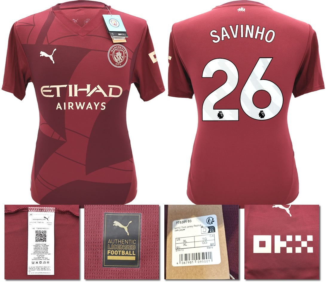 BNWT 2024 2025 MAN CITY PUMA THIRD SAVINHO 26 FOOTBALL SHIRT