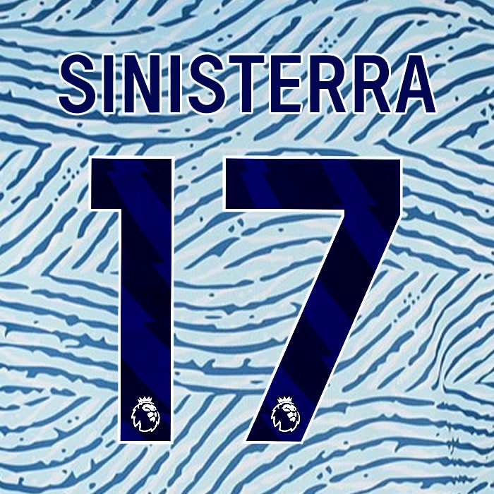 2023 2024 BOURNEMOUTH SINISTERRA 17 BLUE AWAY PLAYER SIZE NAME SET