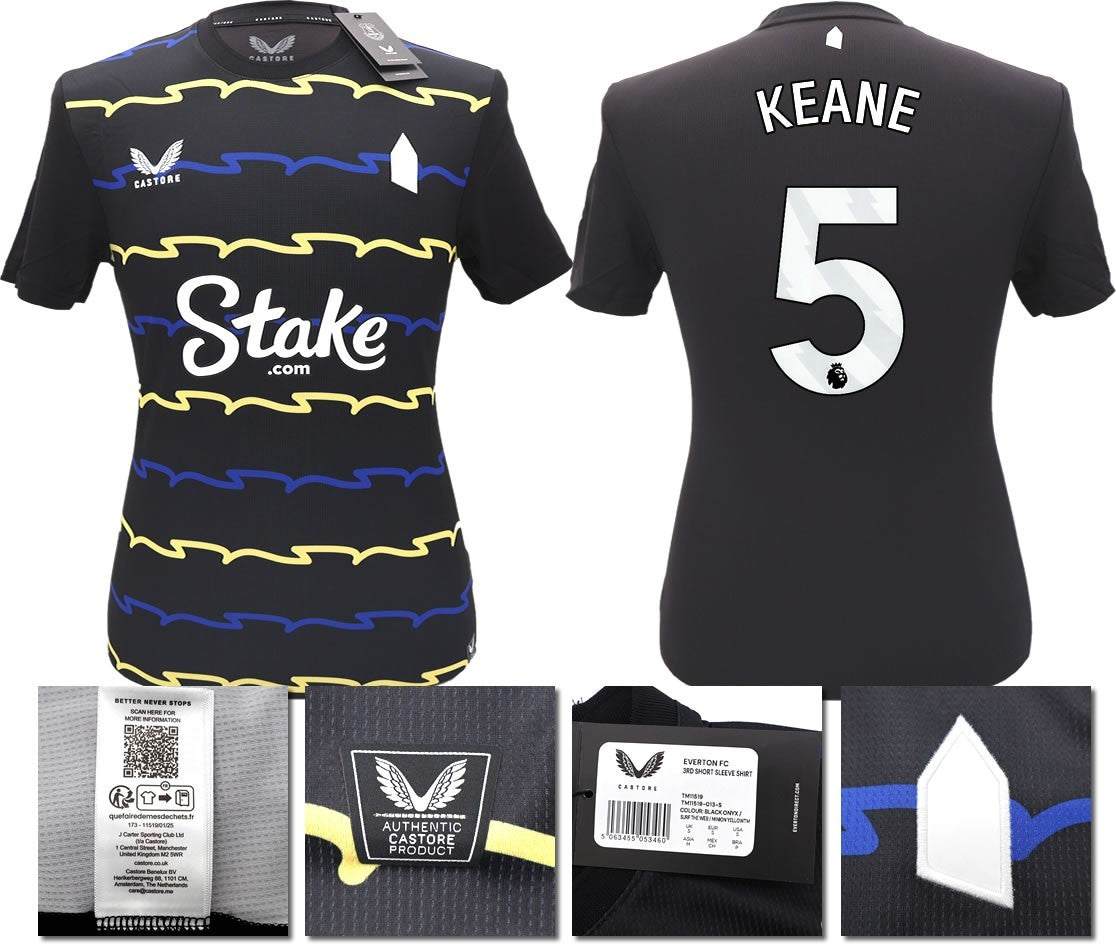 BNWT 2025/2026 EVERTON F.C. CASTORE 3RD SHIRT KEANE 5