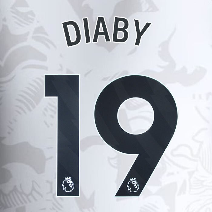 2023 2024 ASTON VILLA DIABY 19 OFFICIAL BLACK AWAY PLAYER SIZE NAMESET
