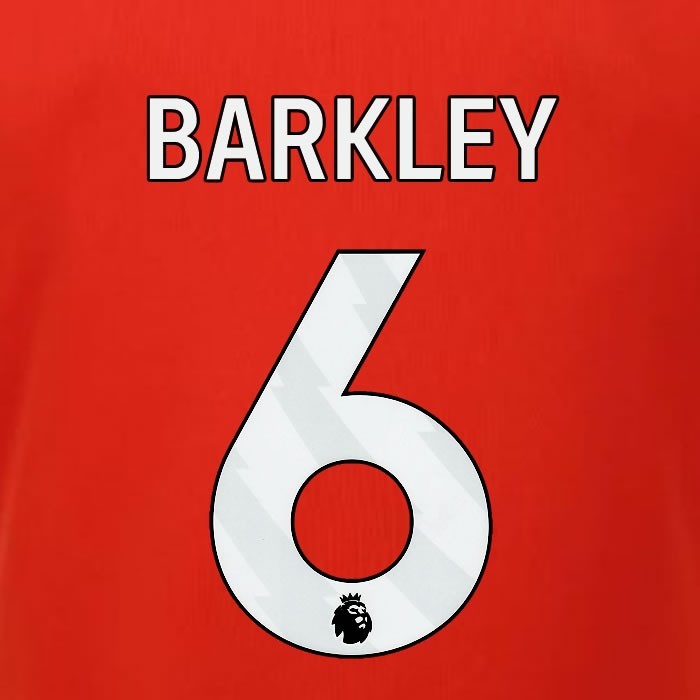 2023 2024 LUTON TOWN OFFICIAL BARKLEY 6 WHITE HOME PLAYER SIZE NAMESET