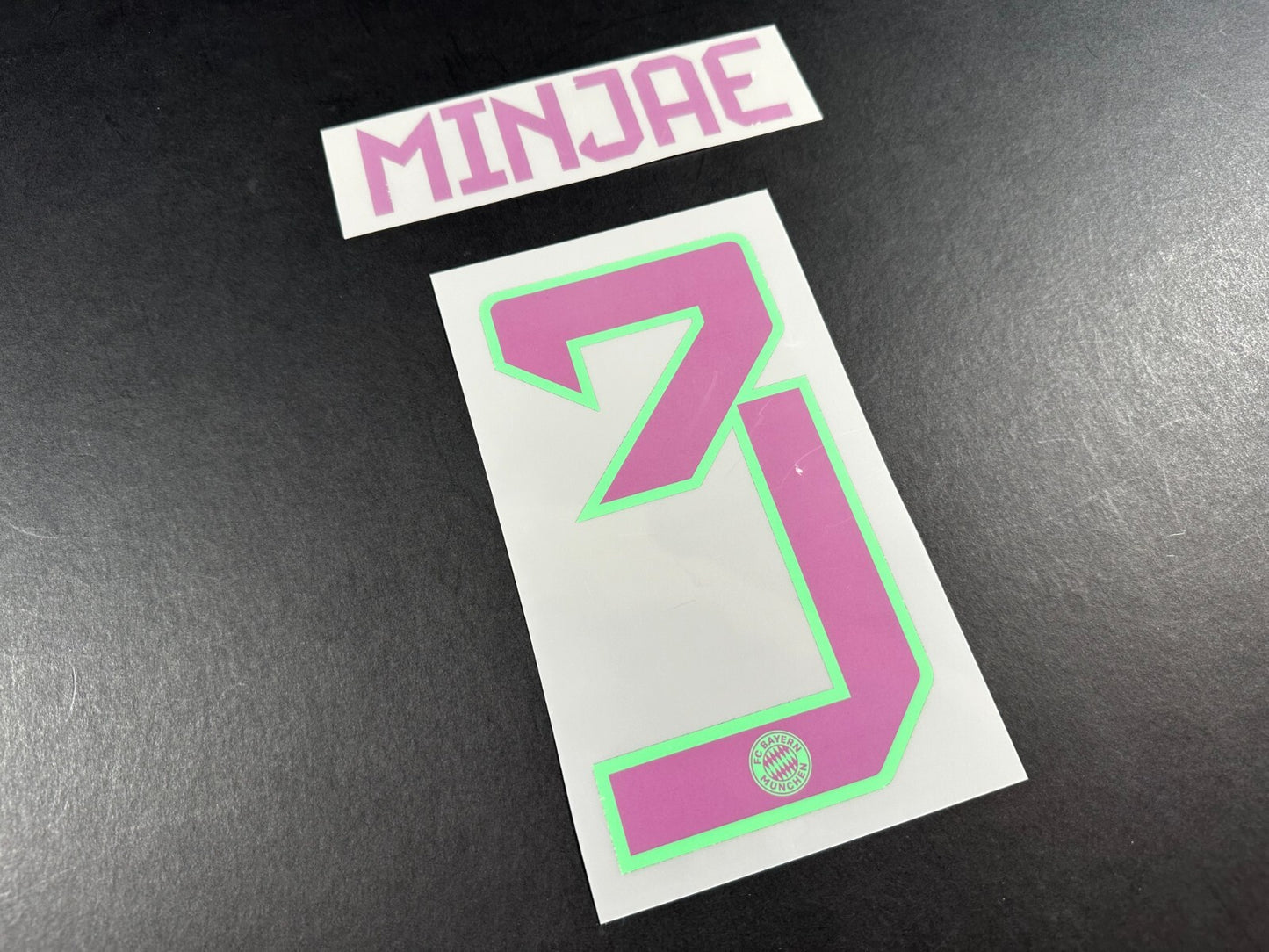 2023 2024 OFFICIAL BAYERN MUNICH MINJAE 3 AWAY PURPLE KIDS SIZE NAMESET