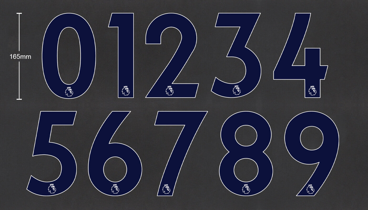 2019 - 2023 OFFICIAL AVERY DENNISON PREMIER LEAGUE BLUE JUNIOR SIZE NUMBERS