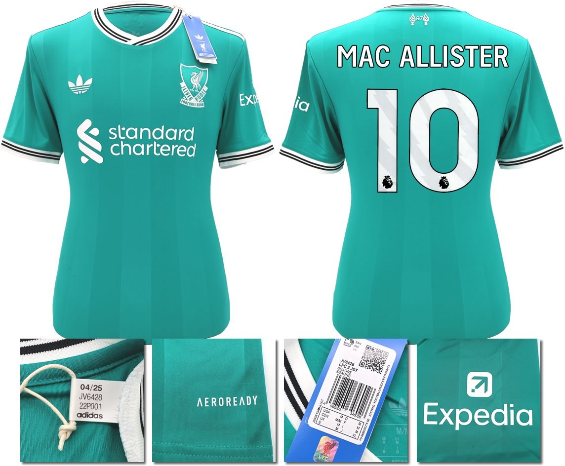 BNWT 2025 2026 LIVERPOOL ADIDAS 3RD SHIRT MAC ALLISTER 10