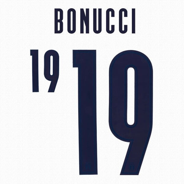 ITALY 2020 2021 OFFICIAL BONUCCI 19 AWAY PLAYER SIZE NAMESET