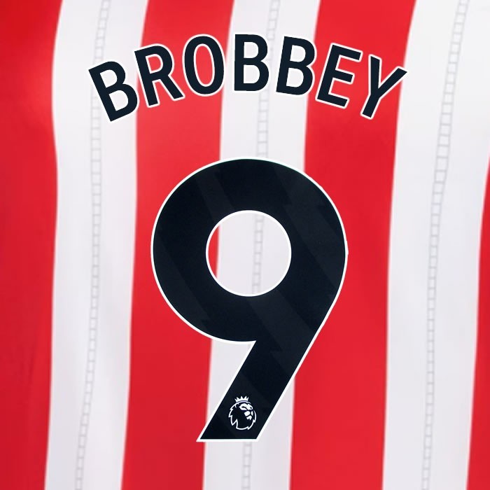 2025 2026 OFFICIAL SUNDERLAND BROBBEY 9 BLACK HOME PLAYER SIZE NAME SET