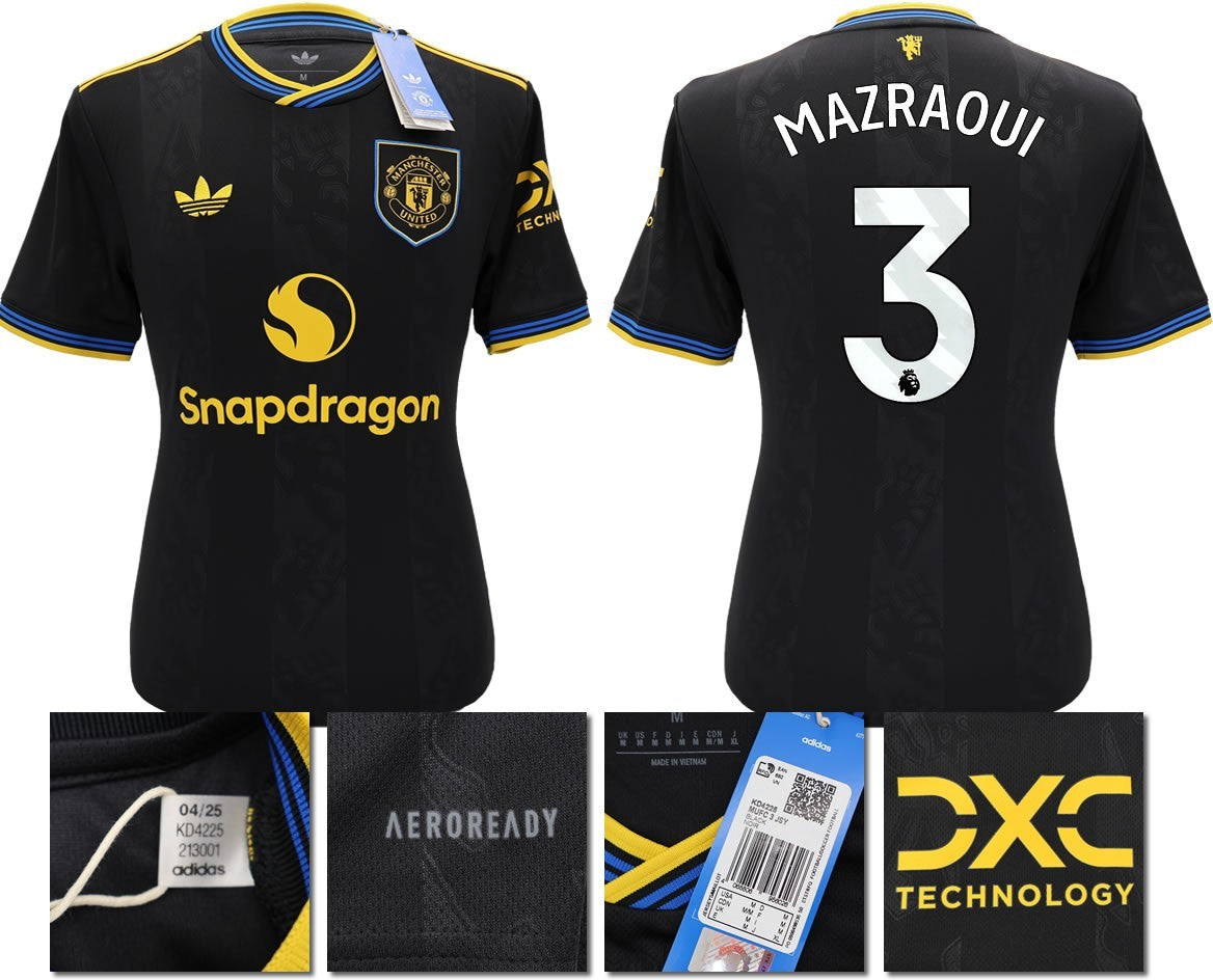 BNWT 2025 2026 MANCHESTER UNITED ADIDAS 3RD SHIRT MAZRAOUI 3