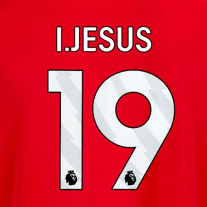 2025 2026 OFFICIAL NOTTINGHAM I JESUS 19 WHITE HOME PLAYER SIZE NAMESET