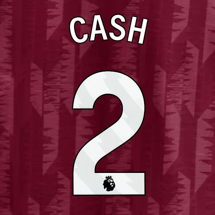 2023 2024 ASTON VILLA CASH 2 OFFICIAL WHITE HOME PLAYER SIZE NAMESET