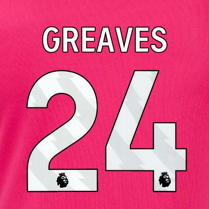 2024 2025 OFFICIAL IPSWICH TOWN GREAVES 24 WHITE 3RD PLAYER SIZE NAME SET