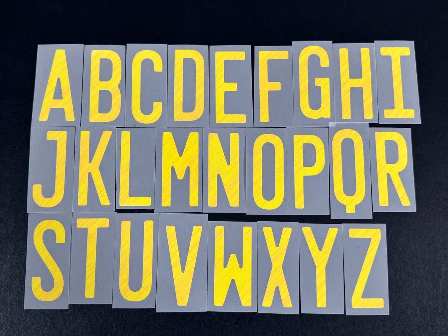 2020 2021 OFFICIAL DekoGraphics BELGIUM HOME YELLOW PLAYER SIZE LETTERS