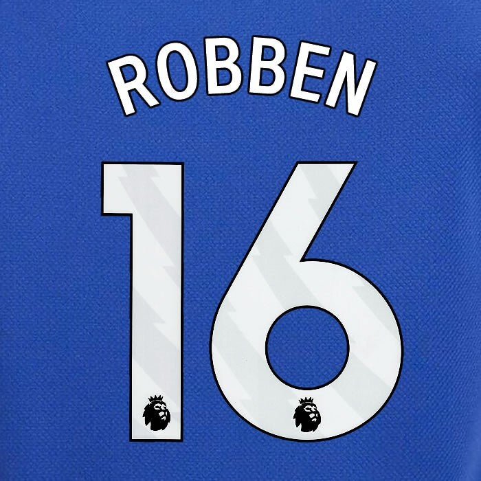 2023 2024 OFFICIAL CHELSEA ROBBEN 16 WHITE HOME PLAYER SIZE NAMESET