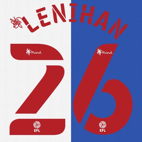 BLACKBURN 2020 2021 OFFICIAL LENIHAN 26 HOME PLAYER SIZE NAME SET