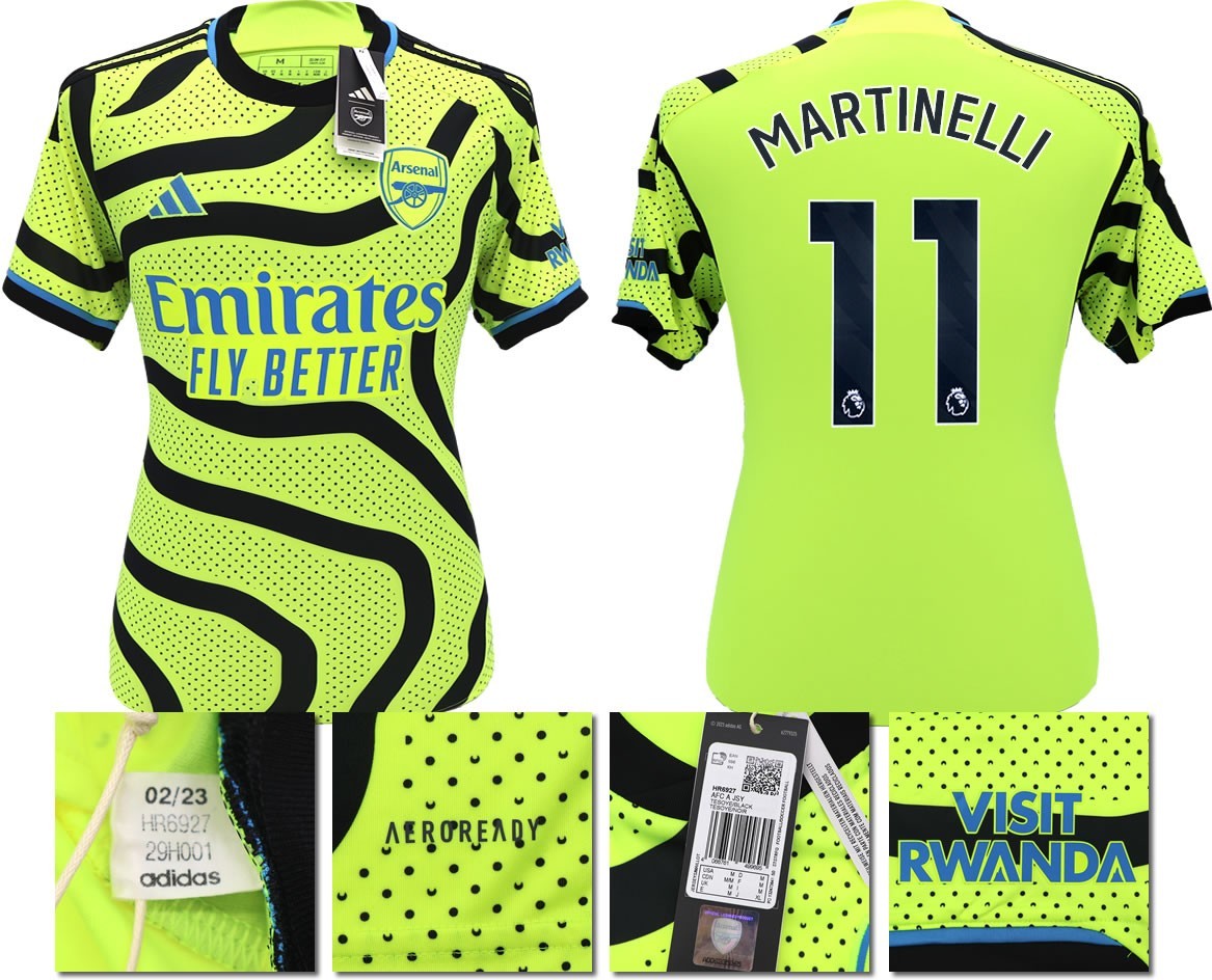 BNWT 2023 2024 ARSENAL F.C. ADIDAS AWAY SHIRT MARTINELLI 11