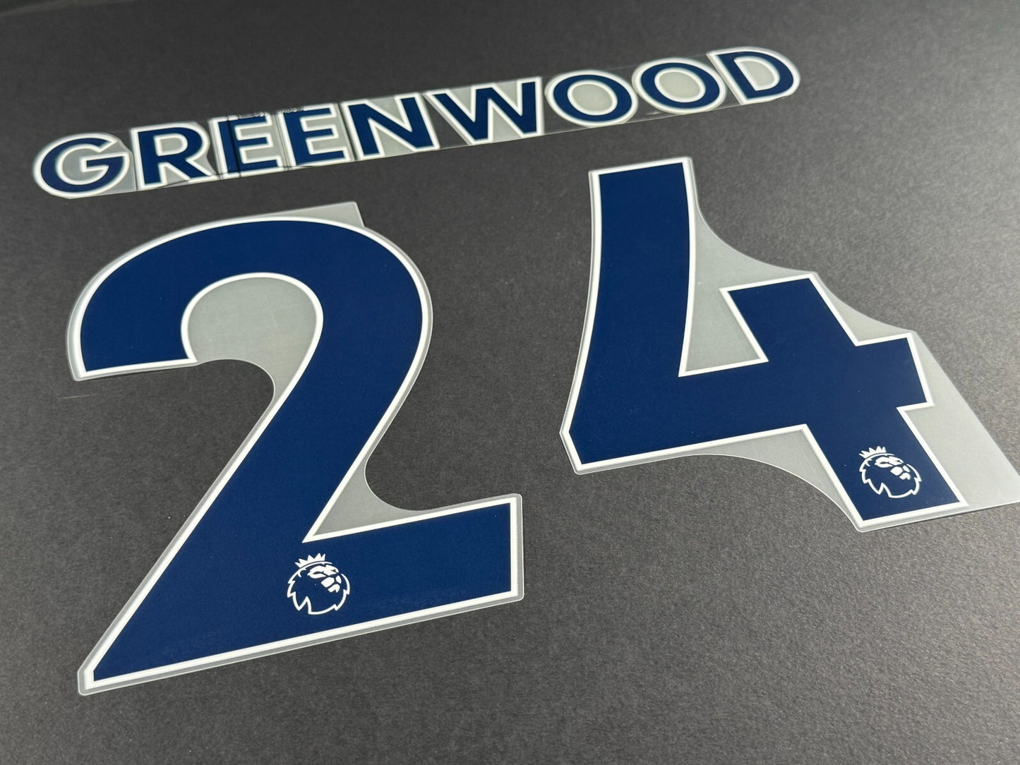 LEEDS UNITED 2022 2023 GREENWOOD 24 OFFICIAL AVERY BLUE PLAYER SIZE NAME SET