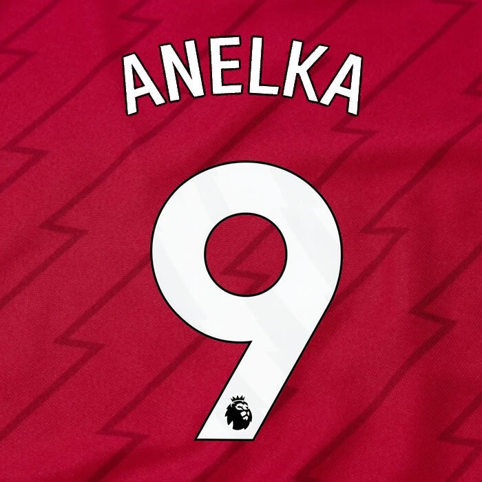 ARSENAL 2023/24 ANELKA 9 OFFICIAL AVERY DENNISON WHITE PLAYER SIZE NAME SET