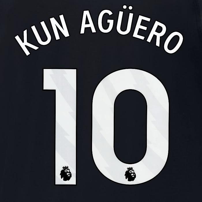2023 2024 MAN CITY KUN AGUERO 10 WHITE 3RD PLAYER SIZE NAME SET