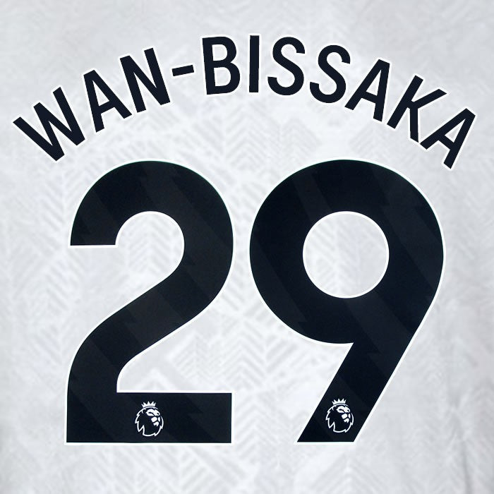 2023 2024 WEST HAM WAN BISSAKA 29 OFFICIAL 3RD BLACK PLAYER SIZE NAMESET
