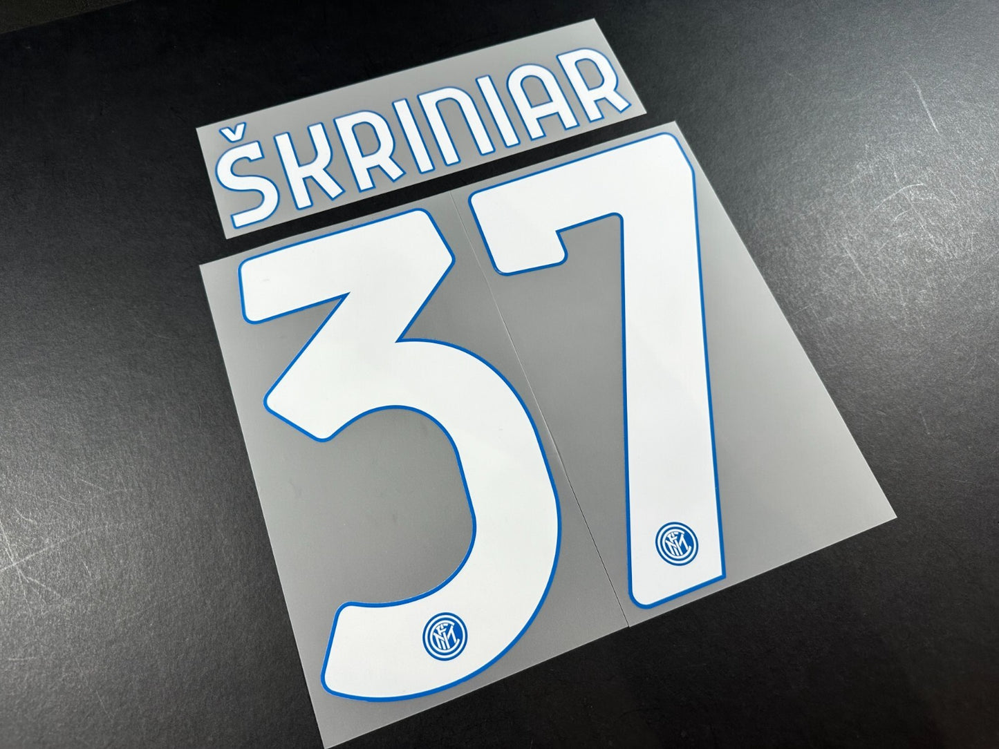 INTER MILAN 2020 2021 SKRINIAR 37 OFFICIAL HOME WHITE PLAYER SIZE NAMESET