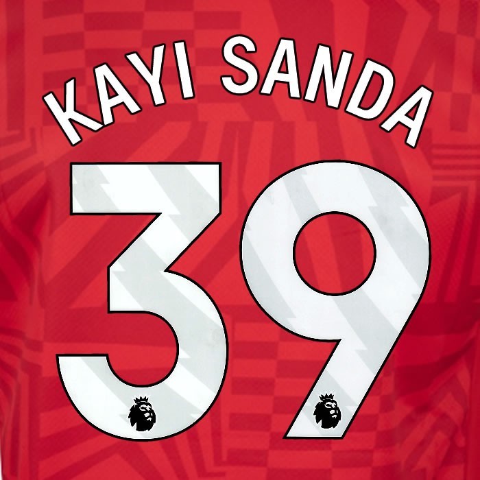 2024 2025 OFFICIAL SOUTHAMPTON KAYI SANDA 39 WHITE HOME PLAYER SIZE NAME SET