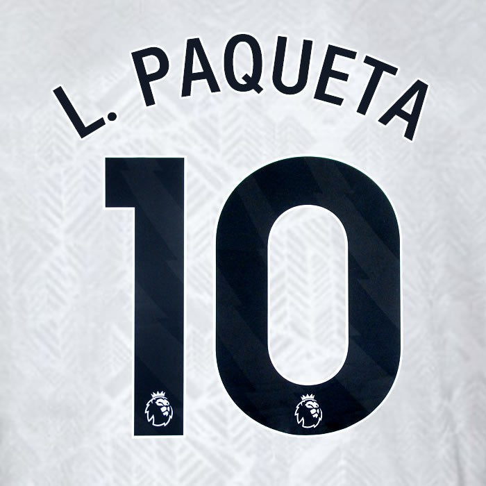 2024 2025 WEST HAM L. PAQUETA 10 OFFICIAL 3RD BLACK PLAYER SIZE NAMESET