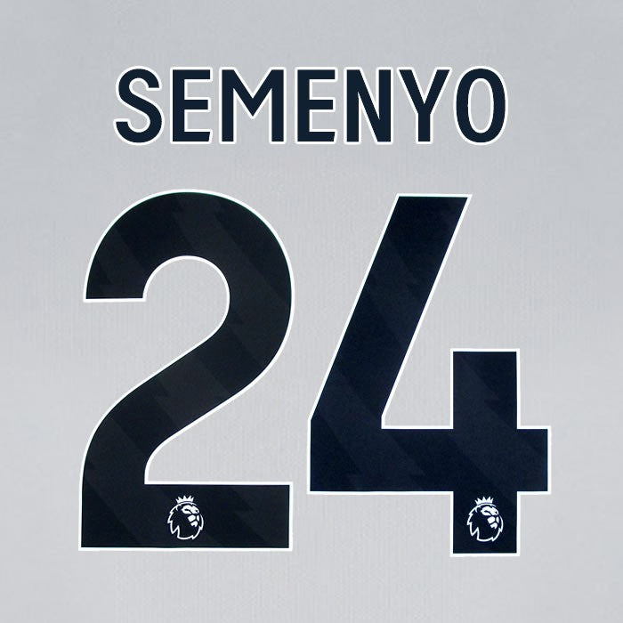 2024 2025 BOURNEMOUTH SEMENYO 24 BLACK AWAY PLAYER SIZE NAME SET