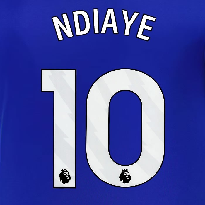 2024 2025 EVERTON NDIAYE 10 OFFICIAL WHITE HOME PLAYER SIZE NAMESET
