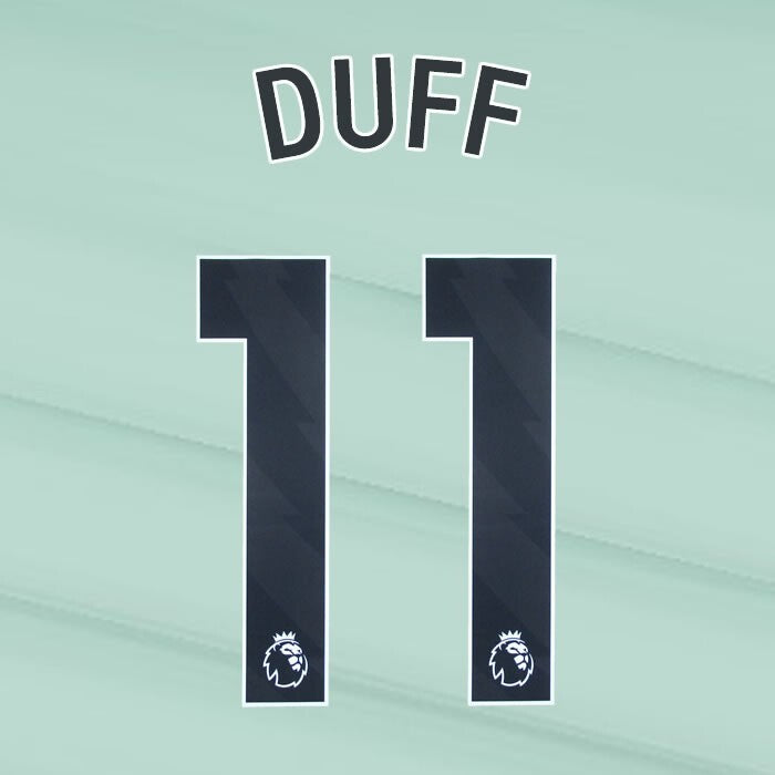 2023 2024 OFFICIAL CHELSEA DUFF 11 BLACK 3RD PLAYER SIZE NAMESET