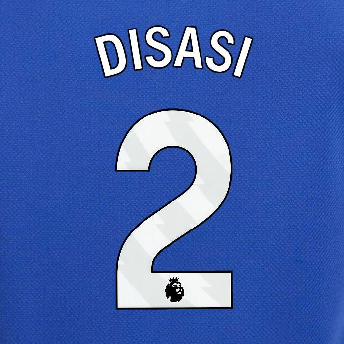 2023 2024 OFFICIAL CHELSEA DISASI 2 WHITE HOME PLAYER SIZE NAMESET