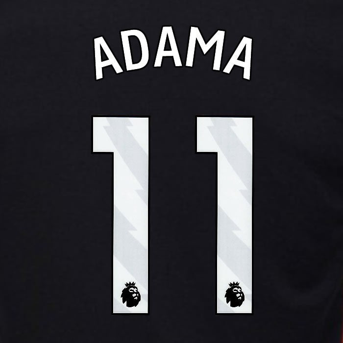 2024 2025 OFFICIAL FULHAM ADAMA 11 WHITE AWAY PLAYER SIZE NAMESET