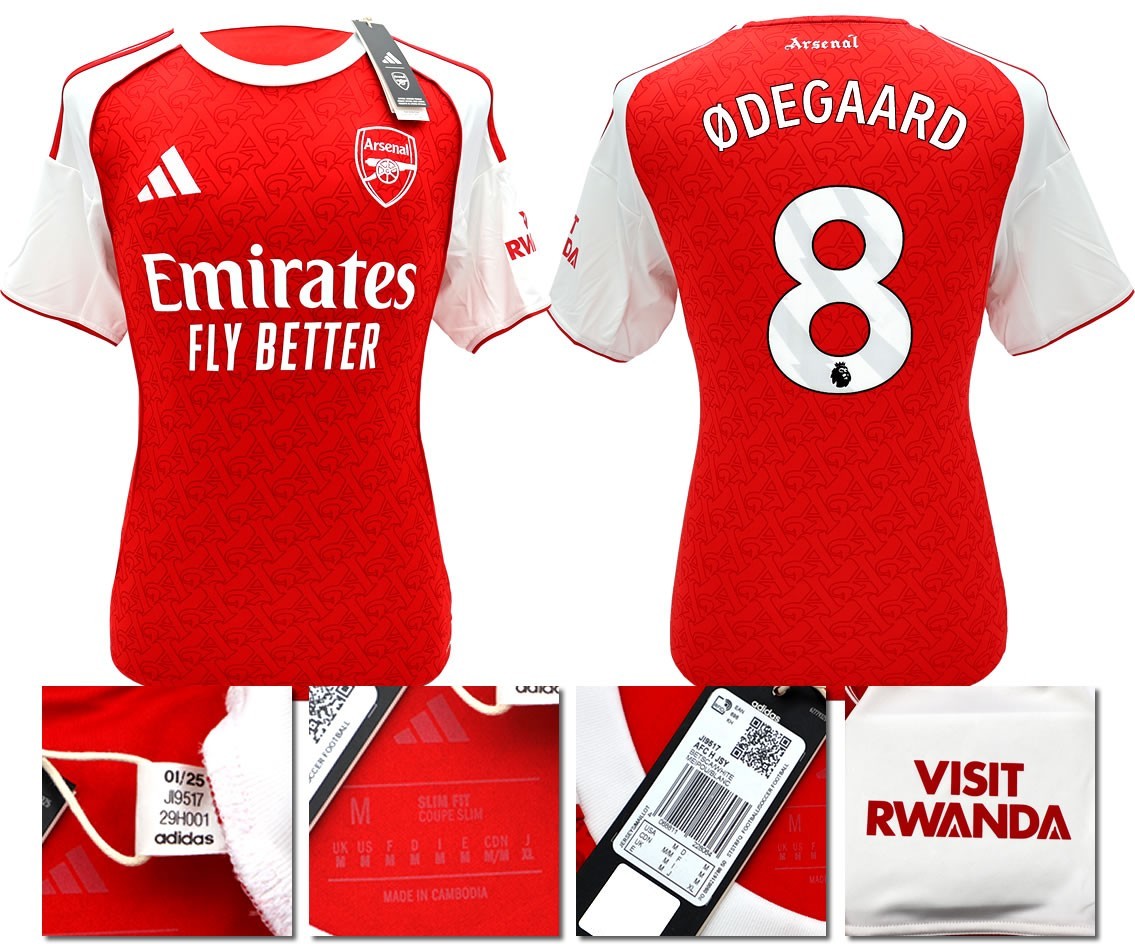 BNWT 2025 2026 ARSENAL ADIDAS HOME SHIRT ODEGAARD 8 MEN'S SIZES