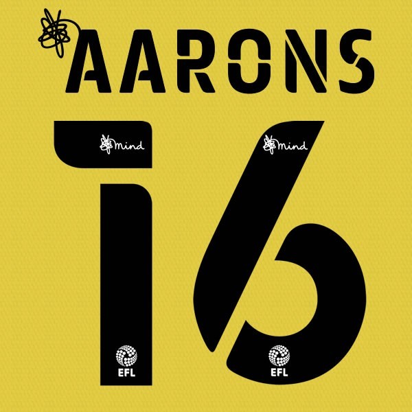 HUDDERSFIELD 2020 2021 OFFICIAL ARRONS 16 3RD PLAYER SIZE NAME SET