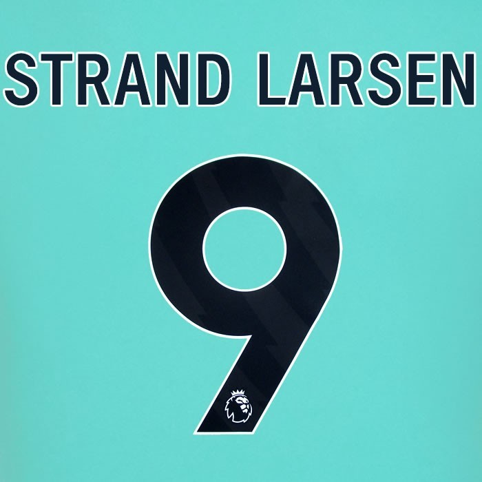 2025 2026 WOLVES AWAY BLACK STRAND LARSEN 9 OFFICIAL PLAYER SIZE NAMESET