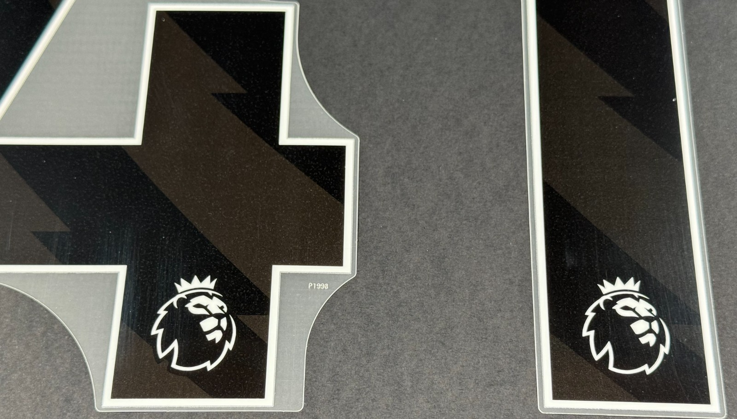 2025 2026 OFFICIAL CHELSEA ESTEVAO 41 BLACK HOME PLAYER SIZE NAMESET
