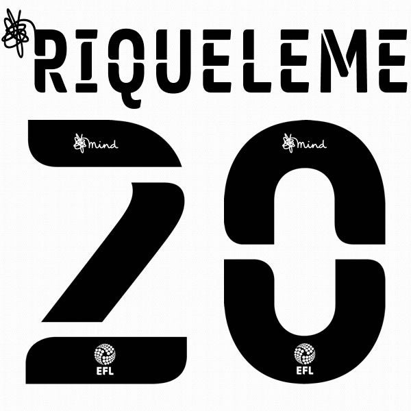 BOURNEMOUTH 2020 2021 OFFICIAL RIQUELME 20 ELMS 3RD PLAYER SIZE NAME SET
