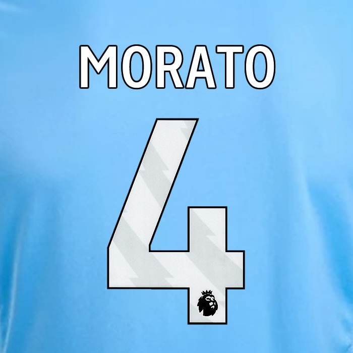 2024 2025 OFFICIAL NOTTINGHAM MORATO 4 WHITE 3RD PLAYER SIZE NAMESET