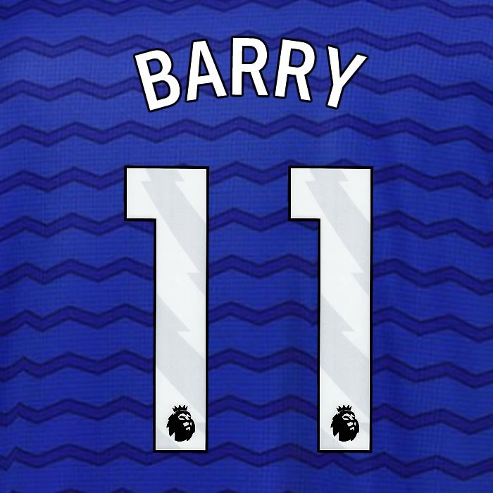 2025 2026 EVERTON BARRY 11 OFFICIAL WHITE HOME PLAYER SIZE NAMESET