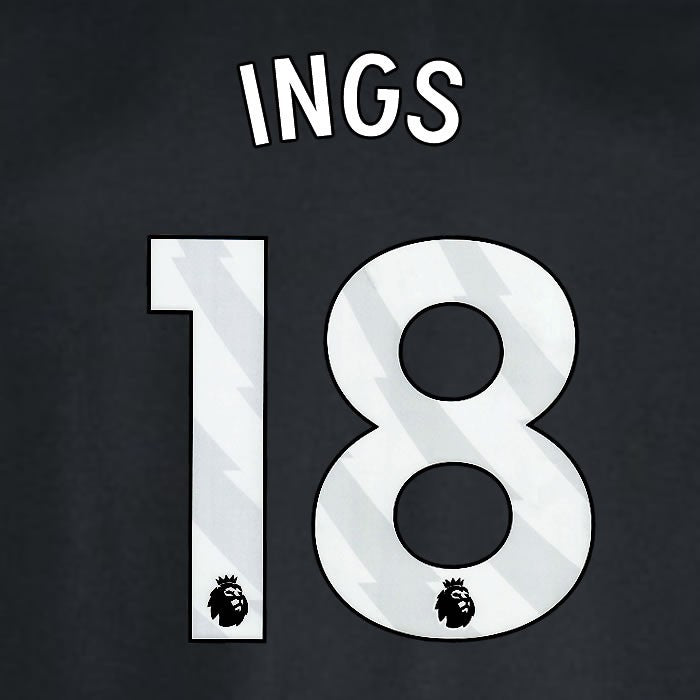 2024 2025 WEST HAM INGS 18 OFFICIAL WHITE AWAY PLAYER SIZE NAMESET