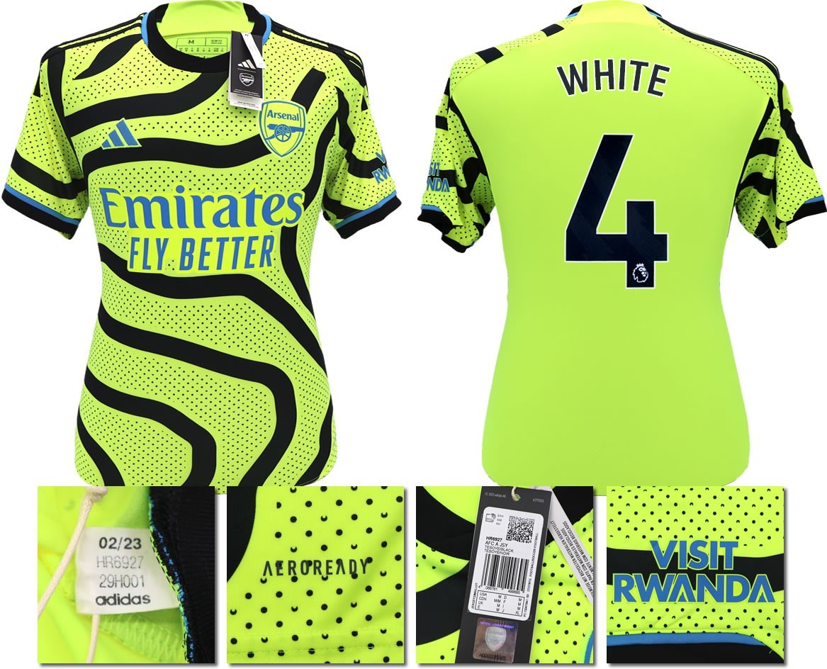 BNWT 2023 2024 ARSENAL F.C. ADIDAS AWAY SHIRT WHITE 4
