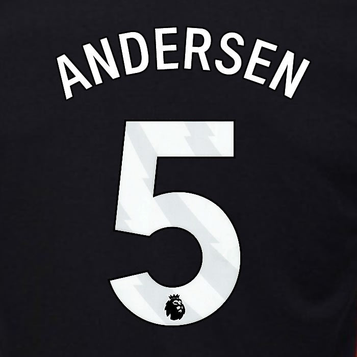 2024 2025 OFFICIAL FULHAM ANDERSON 5 WHITE AWAY PLAYER SIZE NAMESET